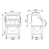 Cabine de sablage SSK 5 double porte haute qualité 1200 litres