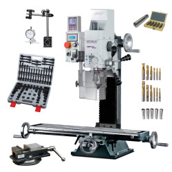 vue du pack Pack Fraiseuse avec lecture digitale  OPTIMUM BF 20LD Vario optimachines