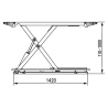 schéma technique et dimensions vue de profil du PONT ELEVATEUR 3T 2.2KW 230V MONO