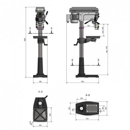 Perceuse verticale  Optimum DQ 32 (3)