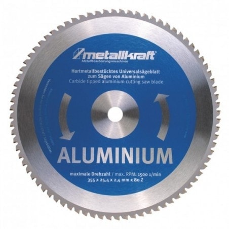 Lame de scie pour aluminium  Metallkraft Ø 355 x 2.4 x 25.4 mm (1)