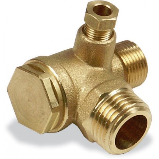 Soupape anti-retour avec raccord pour conduite de décharge 6 mm Soupape anti-retour avec raccord pour conduite de décharge 6 mm
