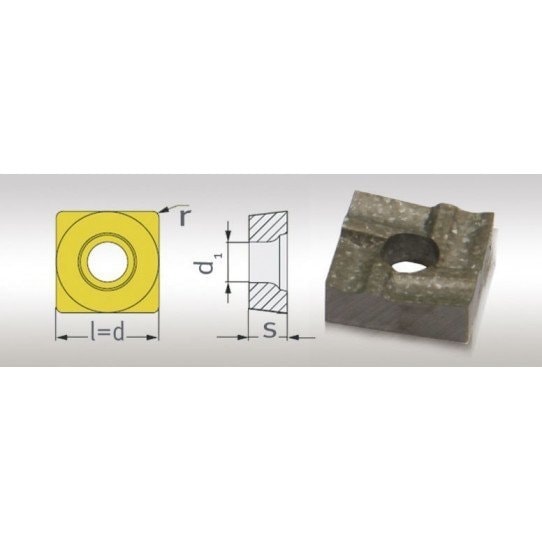 Jeu de 5 plaquettes S/90° Jeu de 5 plaquettes S/90°