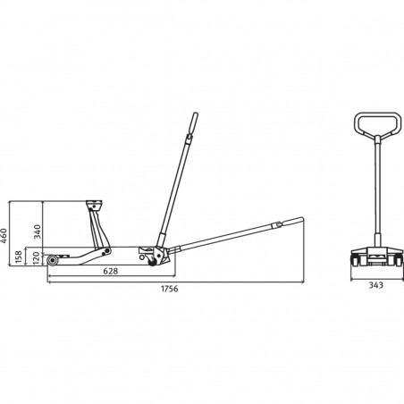 Dimensions cric de levage Unicraft SRWH3001SIL