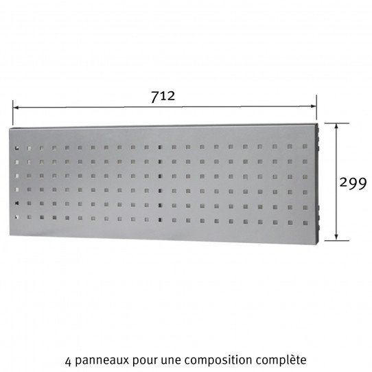 Dimensions du Panneau perforé Uniworks pour établi 1500 mm - EEPP2907