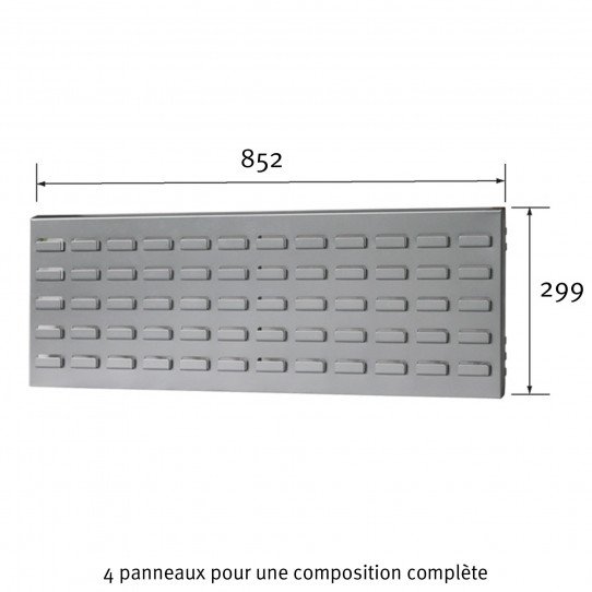 Dimensions du panneau cranté Uniworks pour établi 1800 mm - EEPL2908