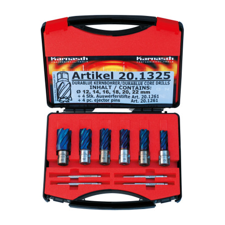 Coffret de fraises à carotter HSS-XE Metallkraft Blue Line 30 Coffret de fraises à carotter HSS-XE Metallkraft Blue Line 30