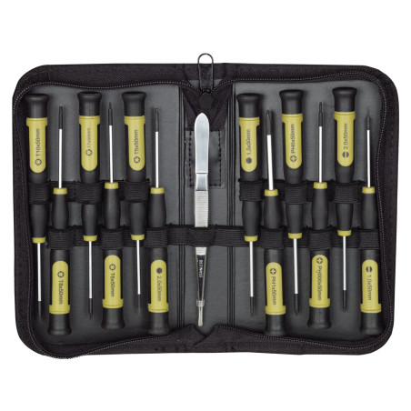 MICRO-TOURNEVIS PROXXON SET 13 PCS EN POCHETTE ZIPPÉE