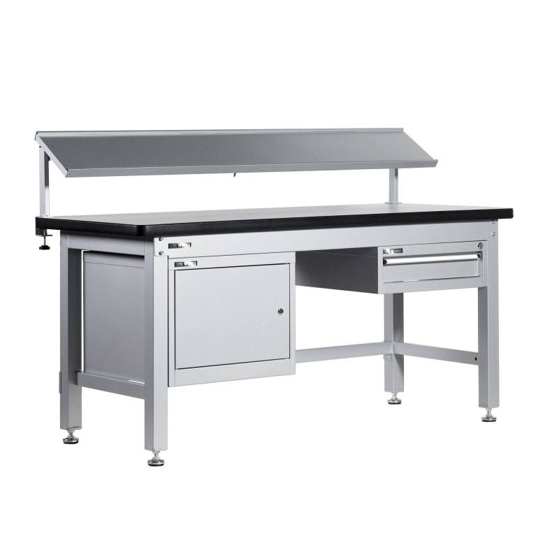 SRE  Etabli lourd 1500 kg - mobilier professionnel Dim. du plateau (L x  pf) 1200 x 750 mm Hauteur de travail 840 mm Type de plateau Multiplis hêtre  40 mm