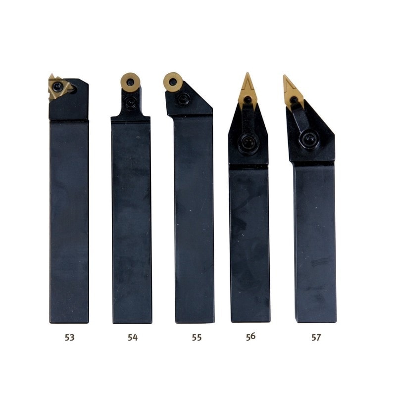 Jeu de 5 outils 20x20 mm à plaquettes Jeu de 5 outils 20x20 mm à plaquettes