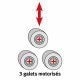 3 galets de cintrage motorisés pour la cintreuse à galets Metallkraft PRM 60 FH 3 galets de cintrage motorisés pour la cintreuse à galets Metallkraft PRM 60 FH