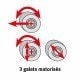 3 galets motorisés pour la rouleuse asymétrique  Metallkraft RBM 2550-60 E Pro