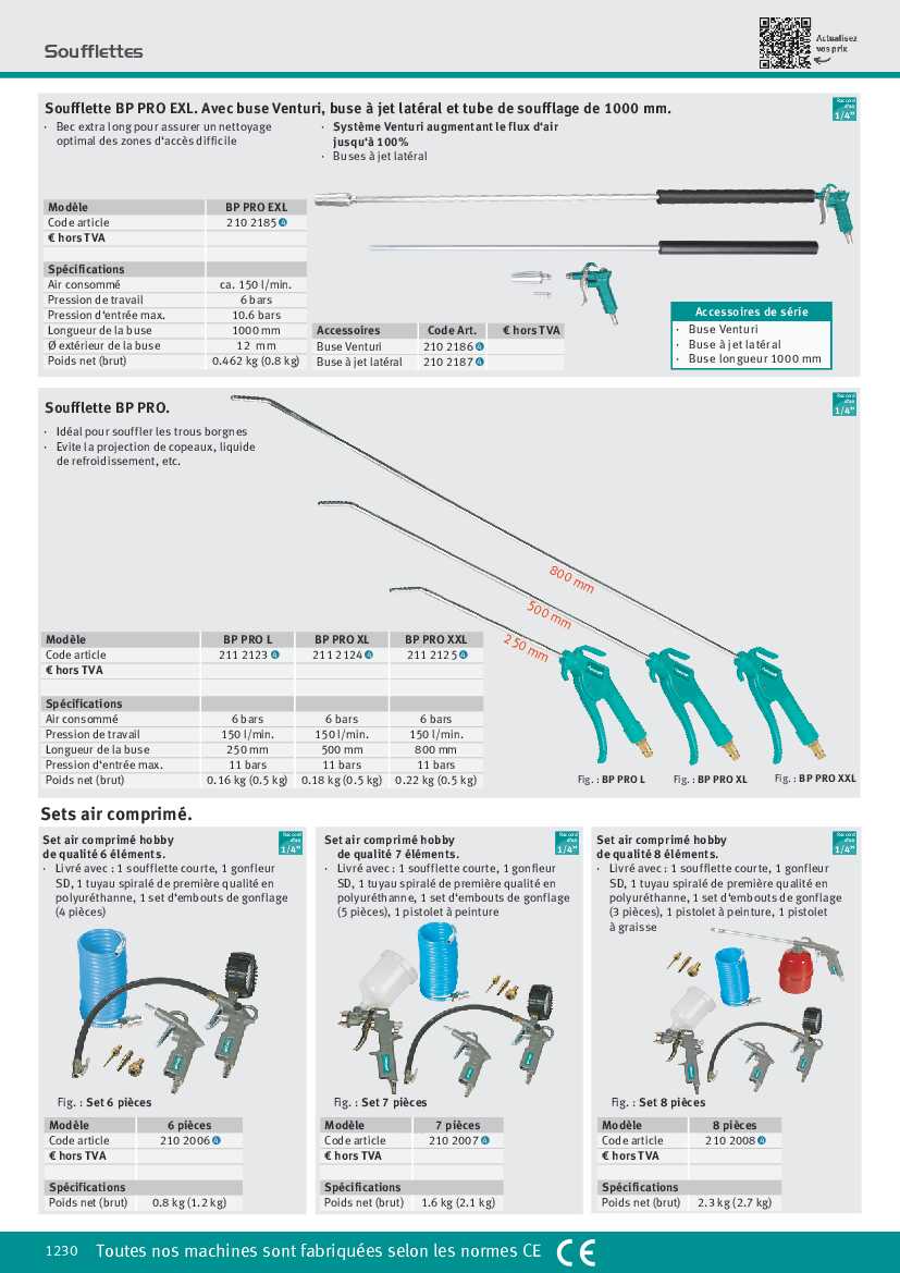 Accessoire pour compresseur Aircraft Set air comprimé hobby 8 éléments -  Optimachines