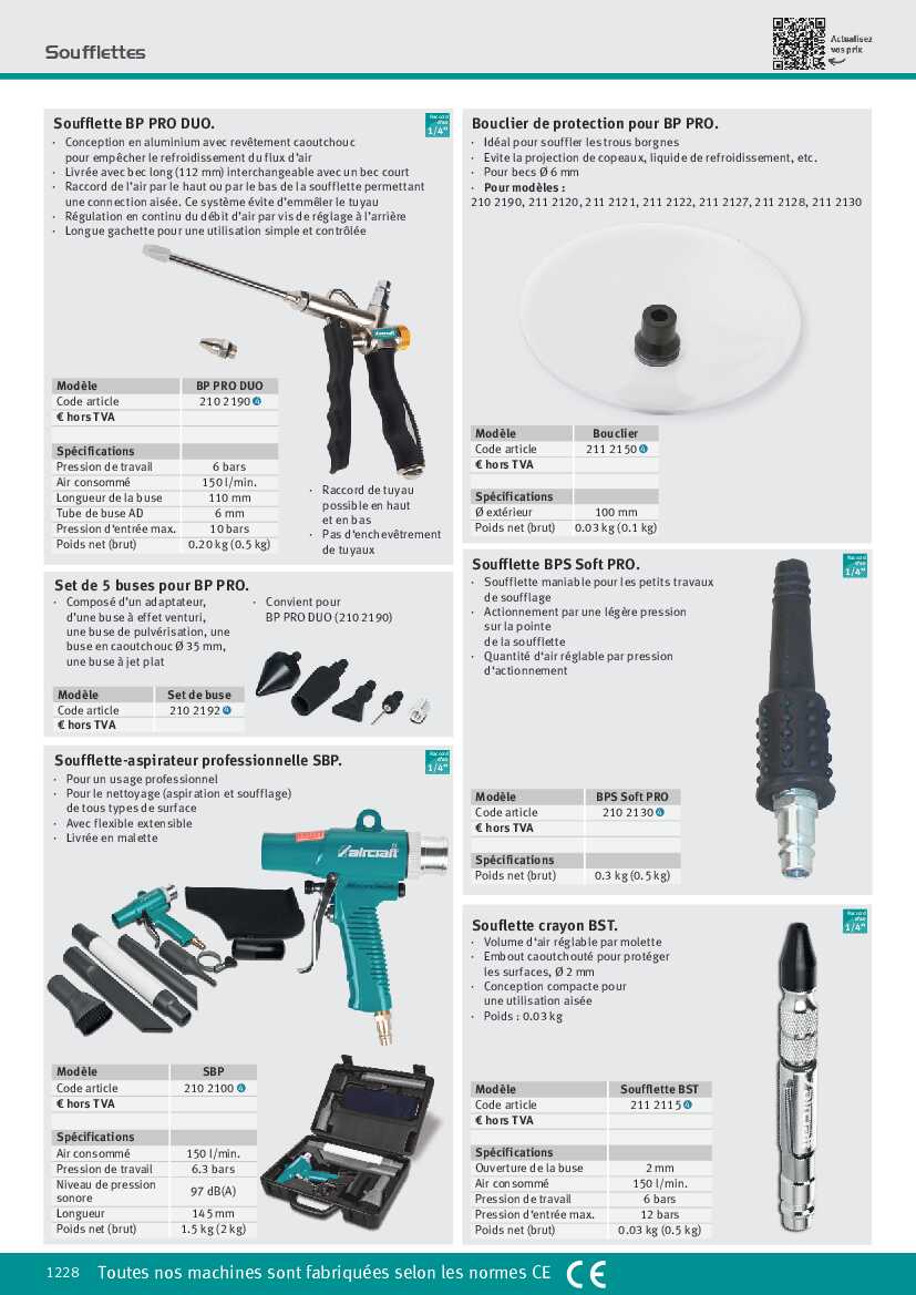 AERZETIX: Soufflette Pistolet avec Embouts becs rallonges air comprimé  compresseur Nettoyage - C17084 : : Bricolage