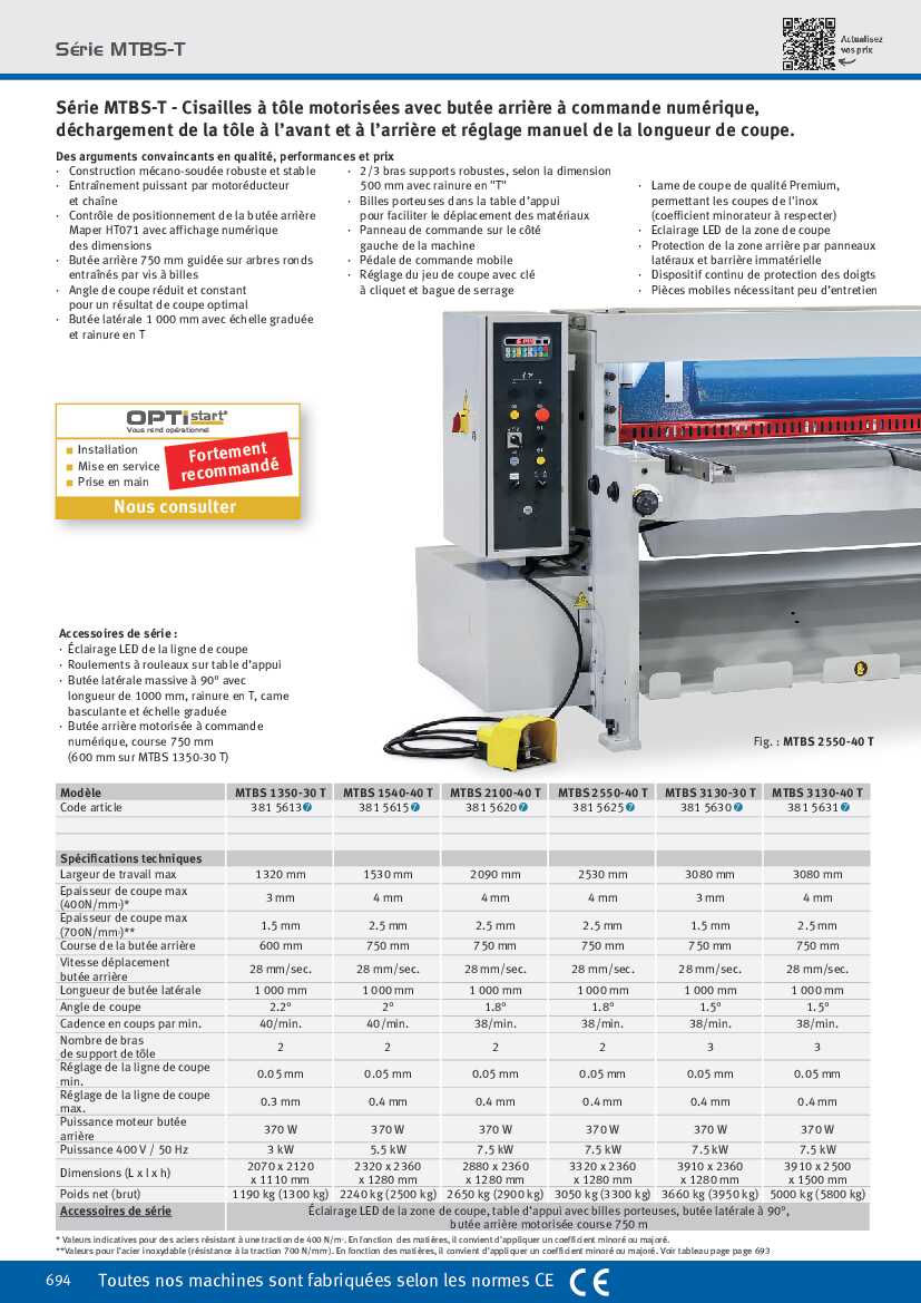 Cisailles à tôle motorisées Metallkraft MTBS 3130-40 T - Optimachines