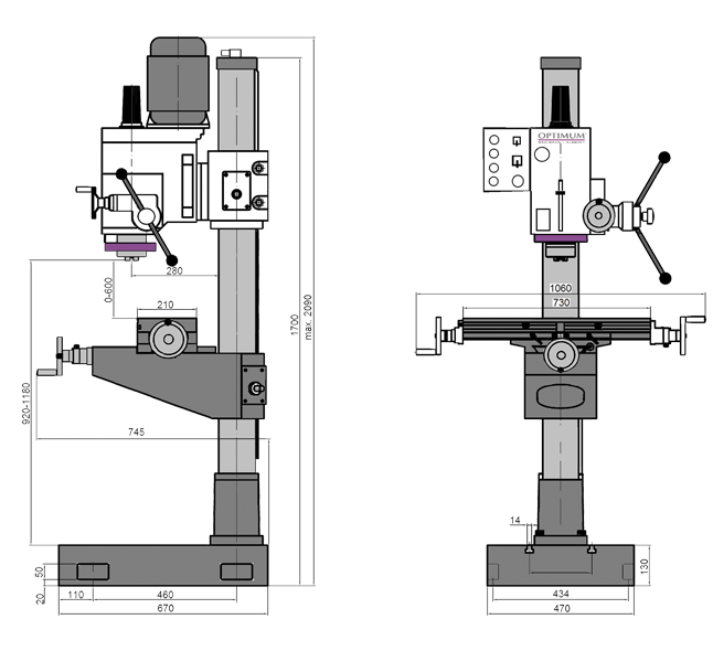 Shéma dimensions DH40CT