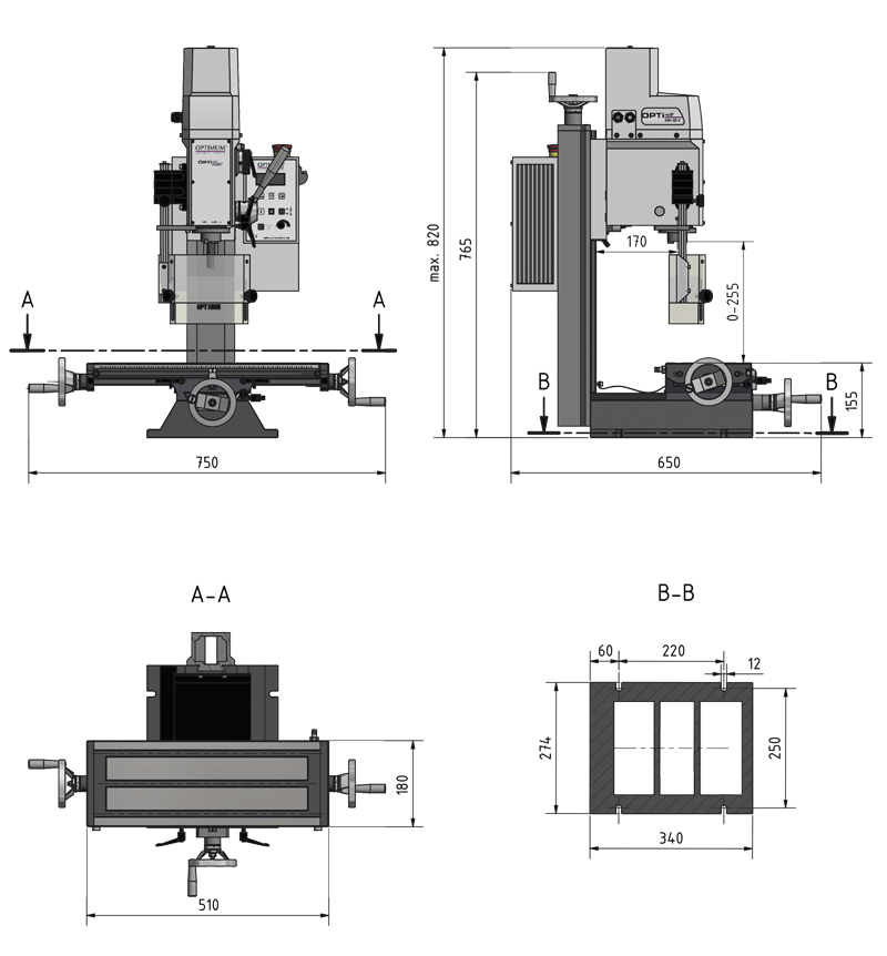 Schéma dimensions MH20V