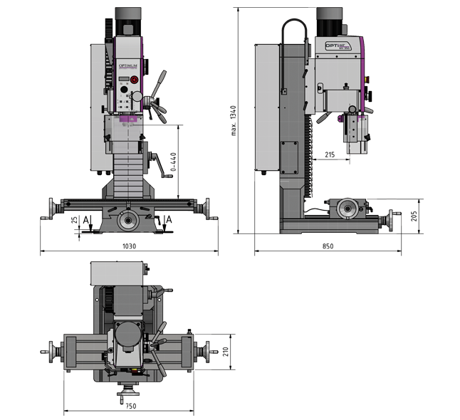 Shéma dimensions MH35G