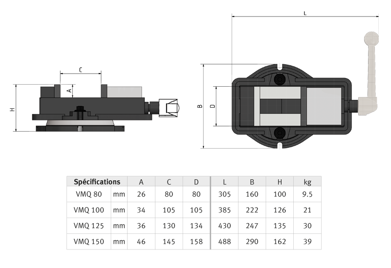 Shéma dimensions VMQ - 3034220