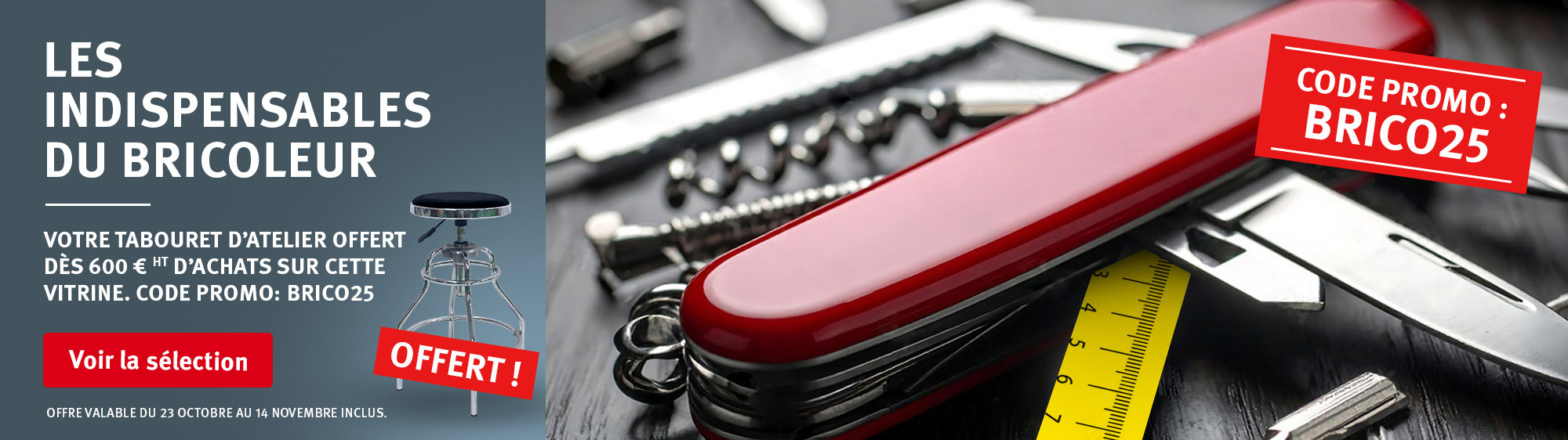 Vitrine les indispensables du bricoleur 
