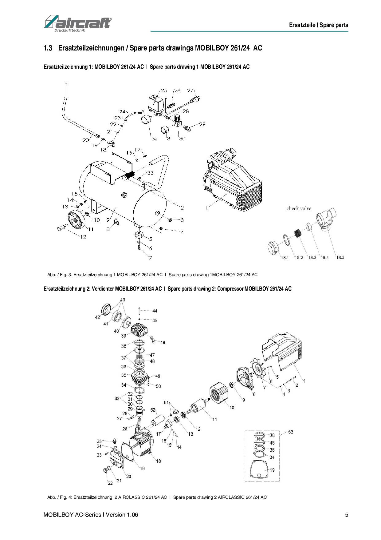 Compresseur Aircraft MOBILBOY E 421/50 AC - Optimachines