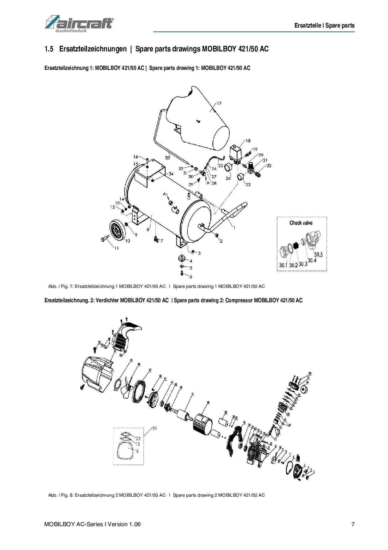 Compresseur Aircraft MOBILBOY E 421/50 AC - Optimachines